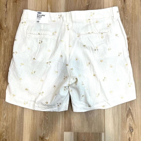 OLD NAVY Mid Rise Everyday Linen Blend Shorts Size 12 - Picture 2 of 7